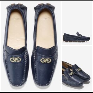 Cole Haan soft leather blue driver loafer